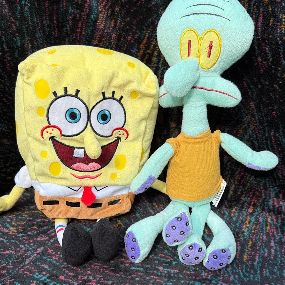 Nickelodeon SpongeBob TY and Squidward Nickelodeon Plush Duo